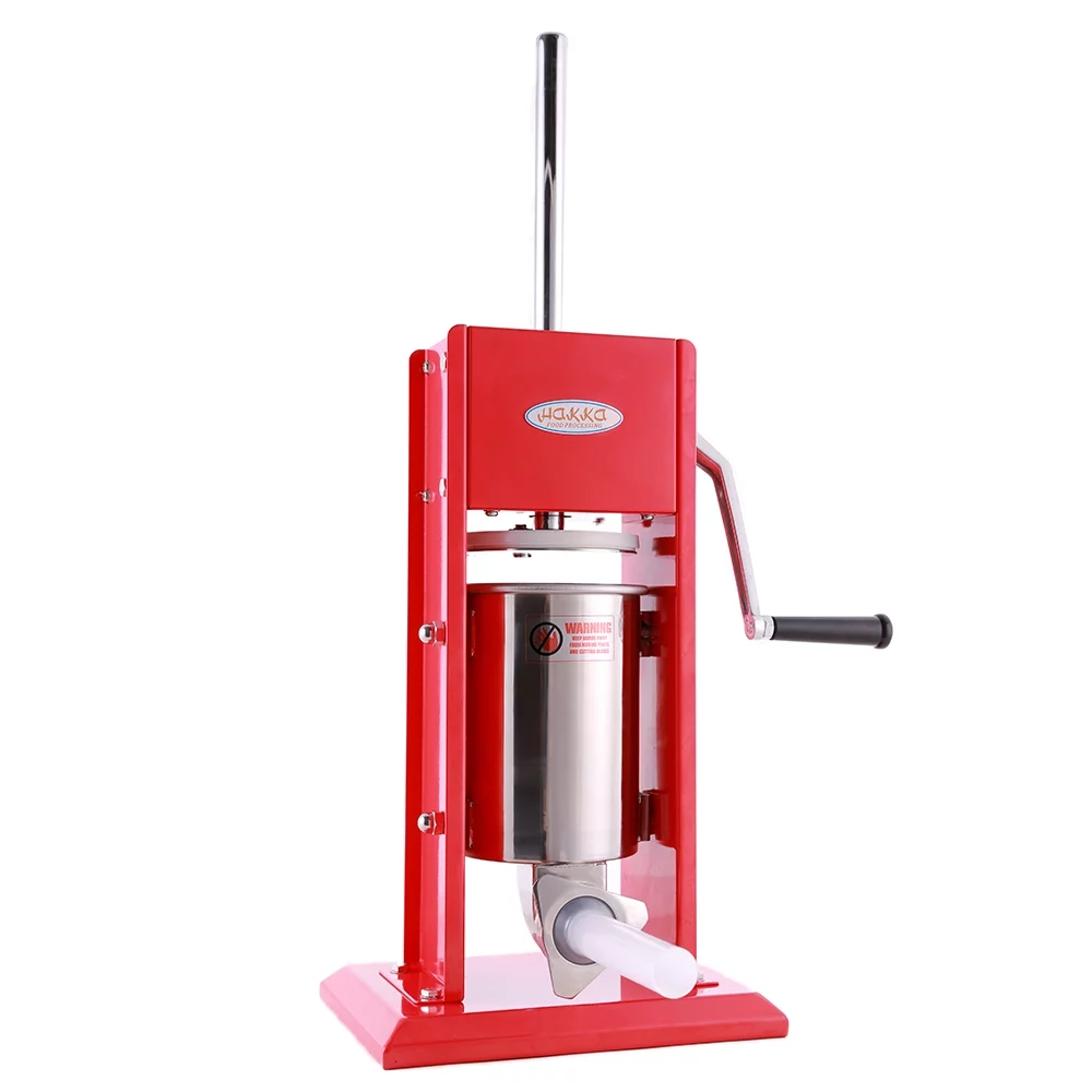 Hakka 7 Lb/3 L Sausage Stuffer 2 Speed Stainless Steel Vertical Sausage Maker