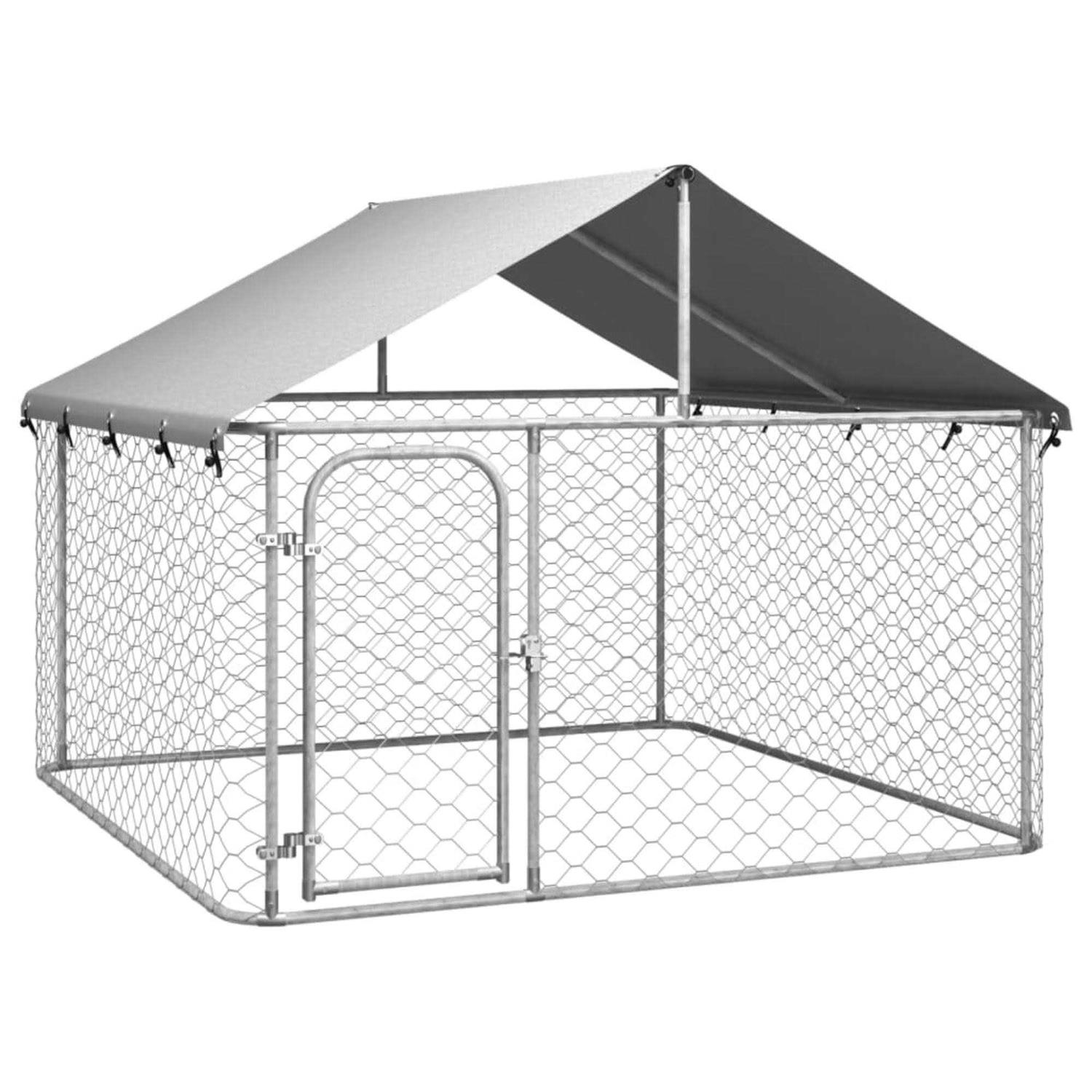 vidaXL Outdoor Dog Kennel with Roof - Pet Supplies online store