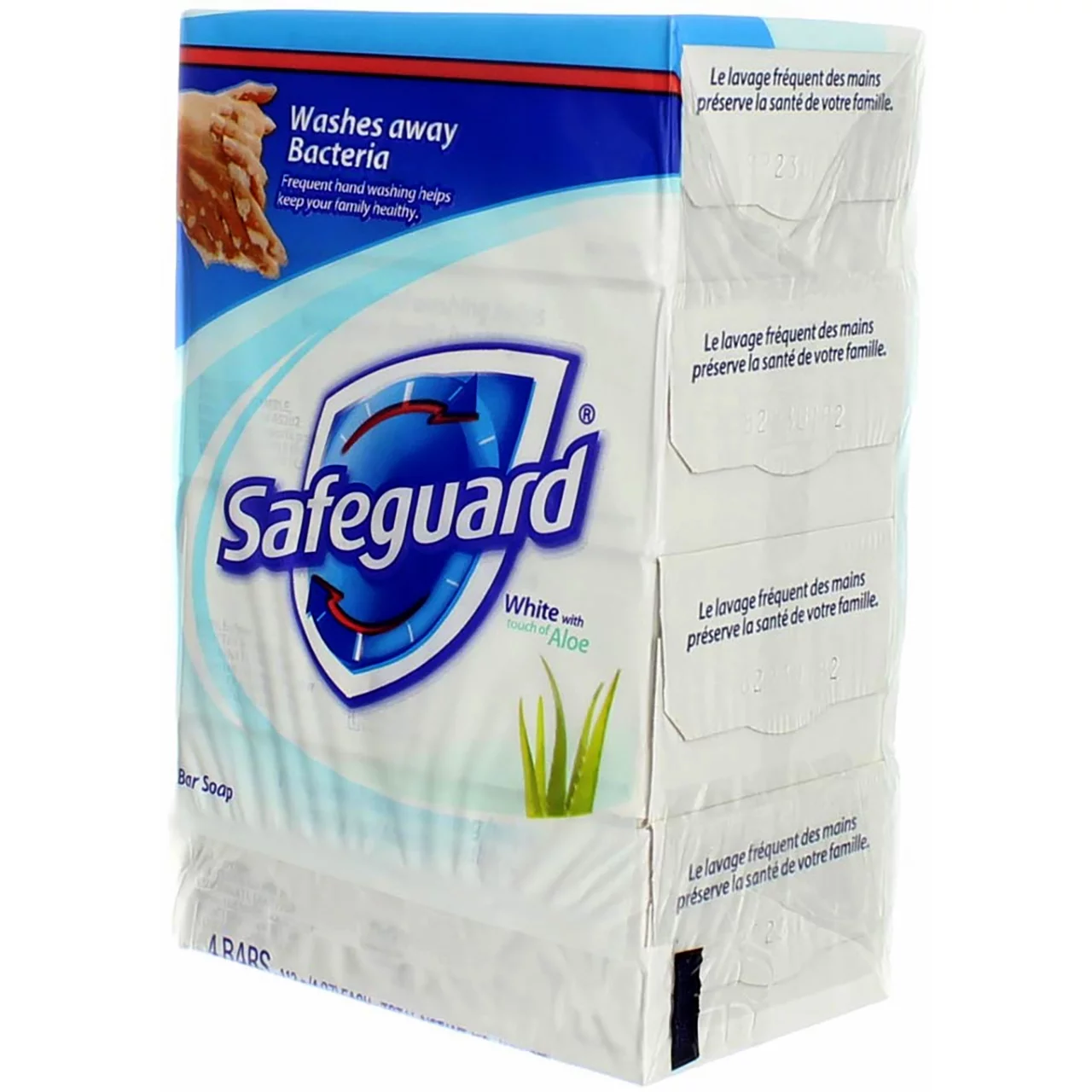 Safeguard Antibacterial Deodorant White Bar Soap With Aloe 4 Oz - 4 Ea, 6 Pack
