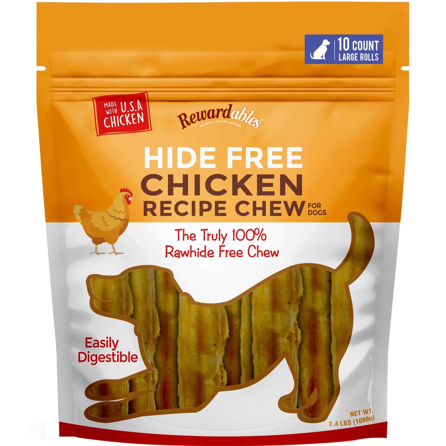 Rewardables Hide Free Chicken Recipe Chews - Pet Supplies online store