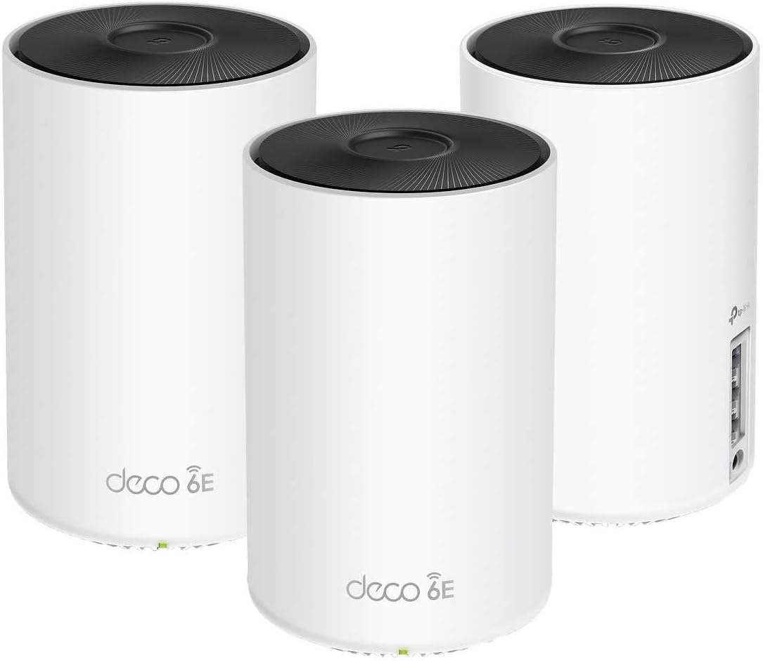 TP-Link Deco AXE5300 Wi-Fi 6E Tri-Band Whole-Home Mesh Wi-Fi System, 3-Pack (Renewed)