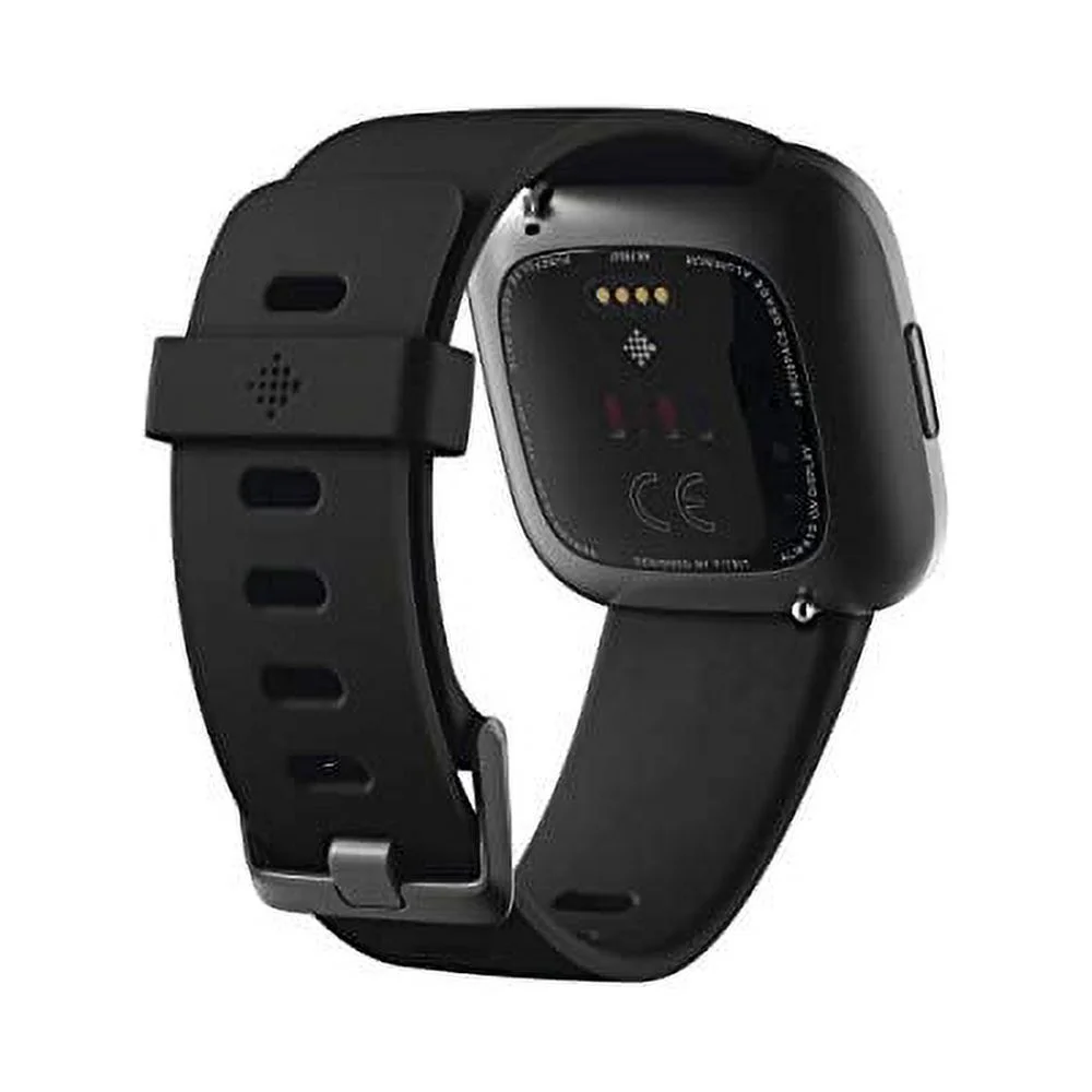 Fitbit Versa 2 Health and Fitness Smartwatch with Heart Rate, Music, Alexa Built-In, Sleep and Swim Tracking, Black/Carbon, One Size (S and L Bands Included)