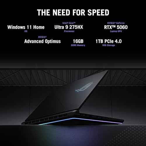 ASUS ROG Strix G16 Gaming Laptop, 165Hz Display, NVIDIA® GeForce RTX™ 4060, Intel Core i7-13650HX, 16GB DDR5, 1TB PCIe Gen4 SSD, Wi-Fi 6E, Windows 11, G614JV-AS74
