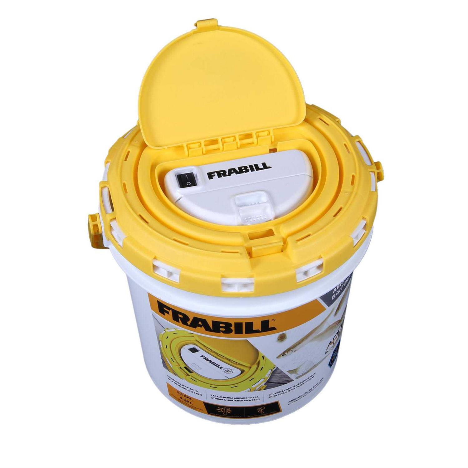 Frabill Dual Fish Bait Bucket with Aerator Built-In - Sports Supplies Online Store
