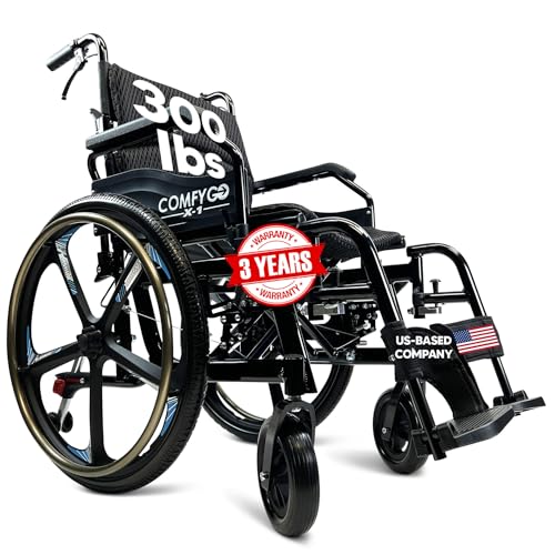 Lightweight Foldable Self Propelled Wheelchair - Self-Propelled Transfer Wheelchairs, 17.5