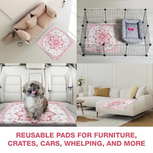 Washable Pee Pads for Dogs - Super Absorbent Reusable Puppy Training Pads - 100% Waterproof, Leak-Proof & Non-Slip Whelping Pads for Pet Housebreaking