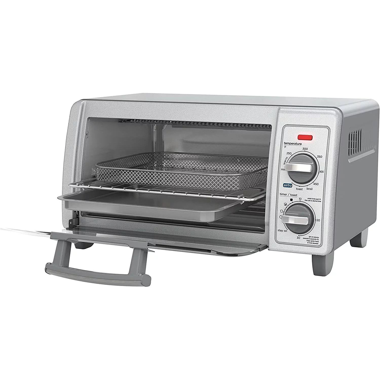 BLACK+DECKER - Crisp ‘N Bake Air Fry 4-Slice Toaster Oven (TO1785SGC)