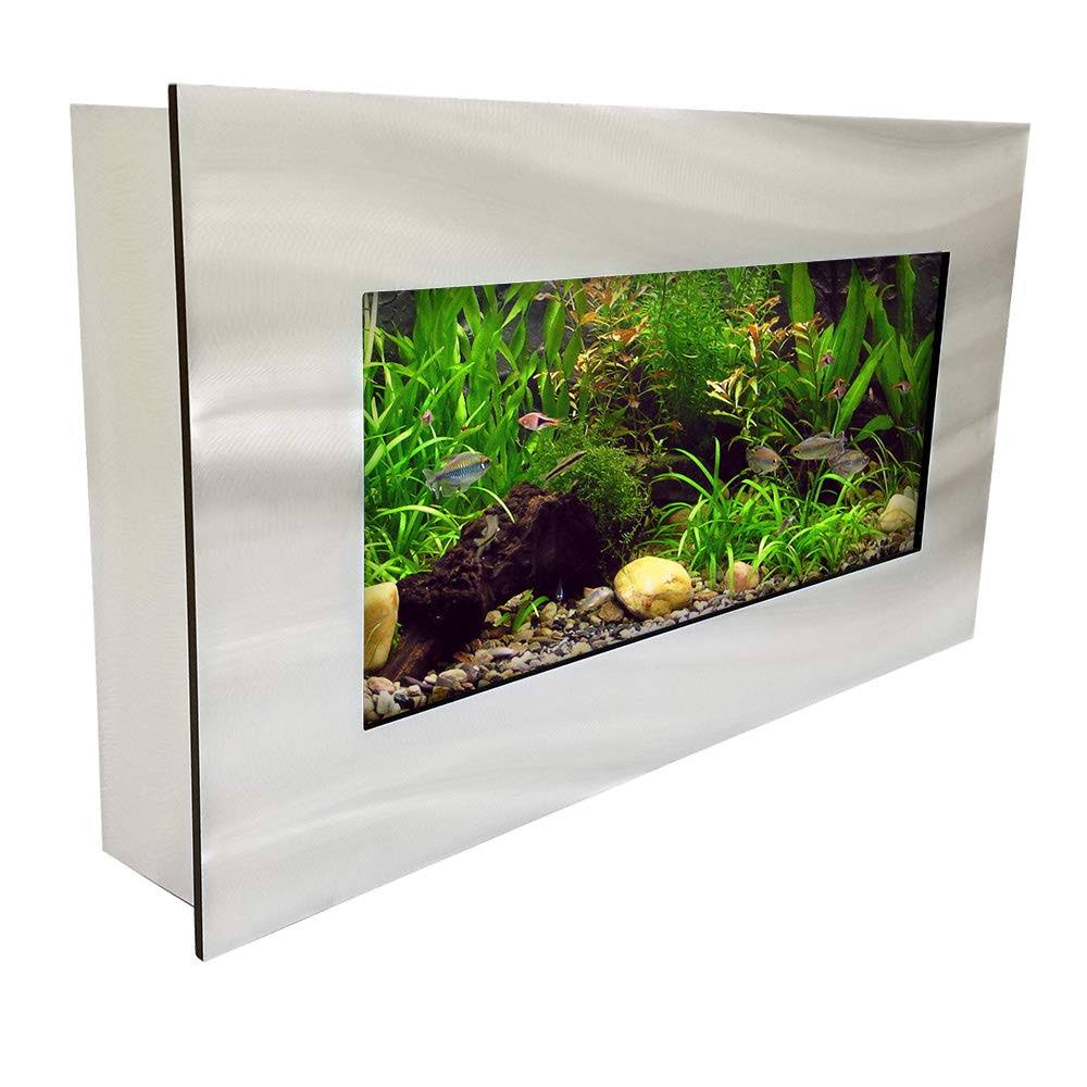 Aussie Aquariums 2.0 Wall Mounted Aquarium - View (Brushed Silver)