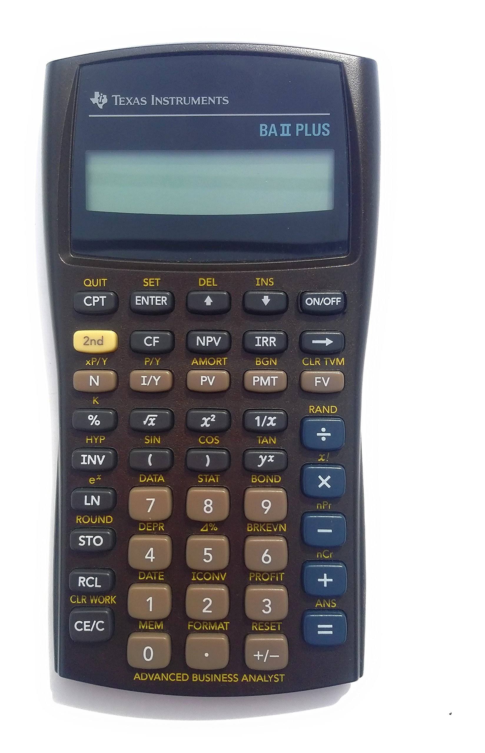 TEXBAIIPLUS - Texas Instruments Ba-ii Plus Adv. Financial Calculator
