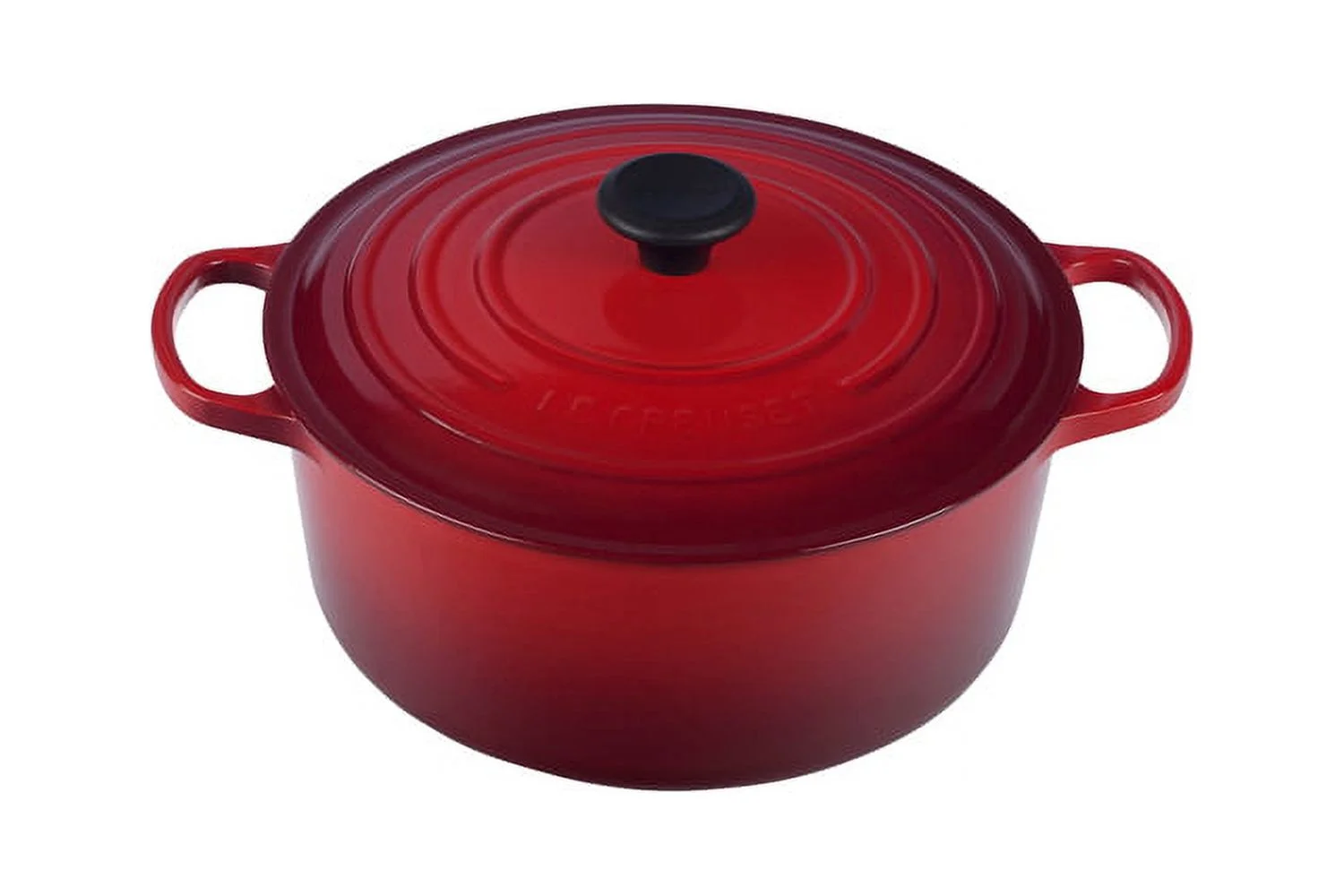 Le Creuset LS2501-26-67 5.5 qt Cast Iron Signature Enameled Round French-Dutch Oven, Cherry