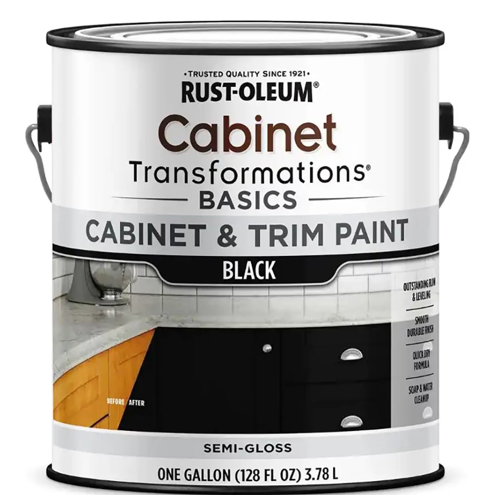 Rust-Oleum 373697 Cabinet Transformations Paint Semi- Gloss Black gal