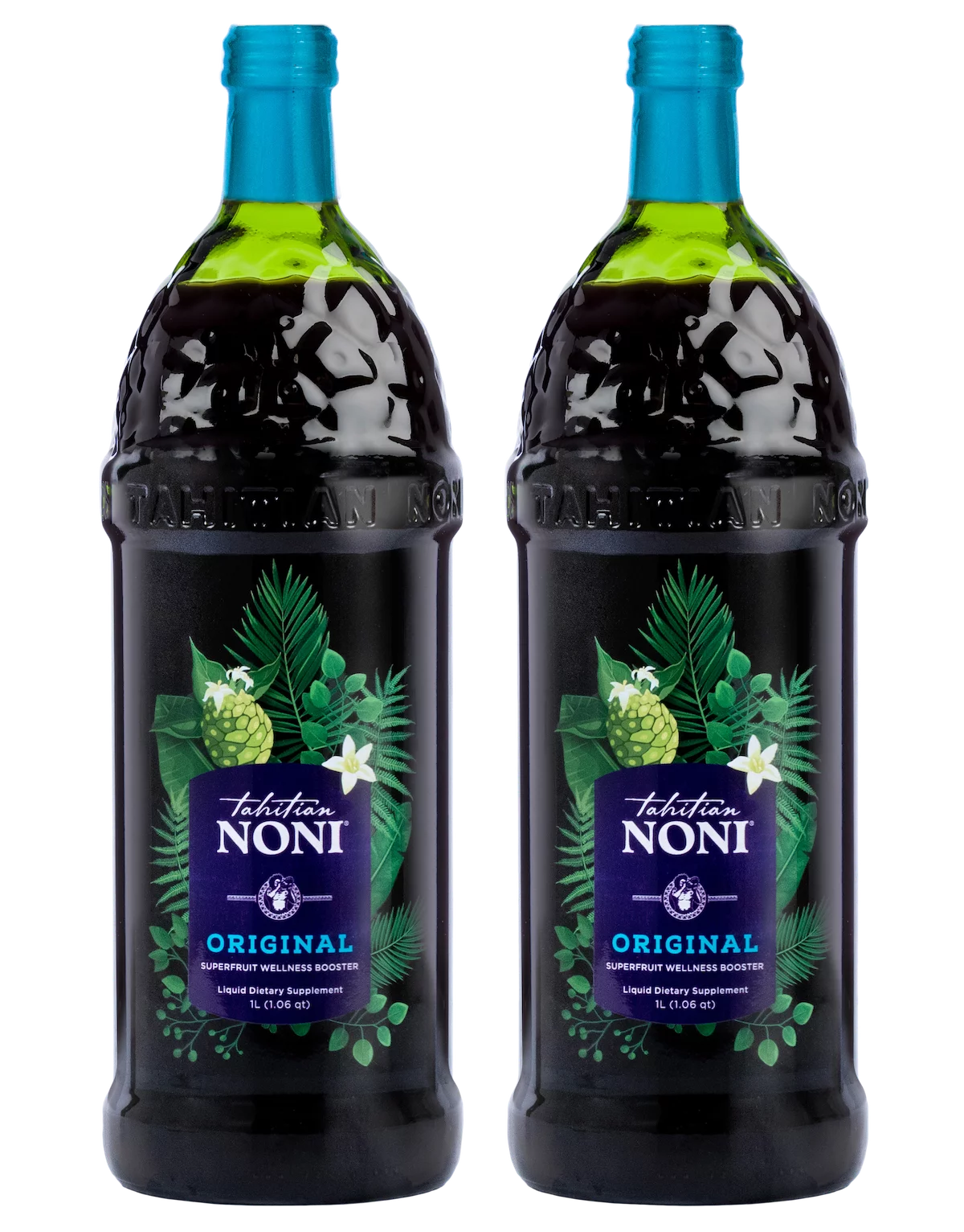 The Original Authentic TAHITIAN NONI® Juice by Morinda 2PK Case (Two 1 Liter Bottles per Case) - 34 fl oz per bottle