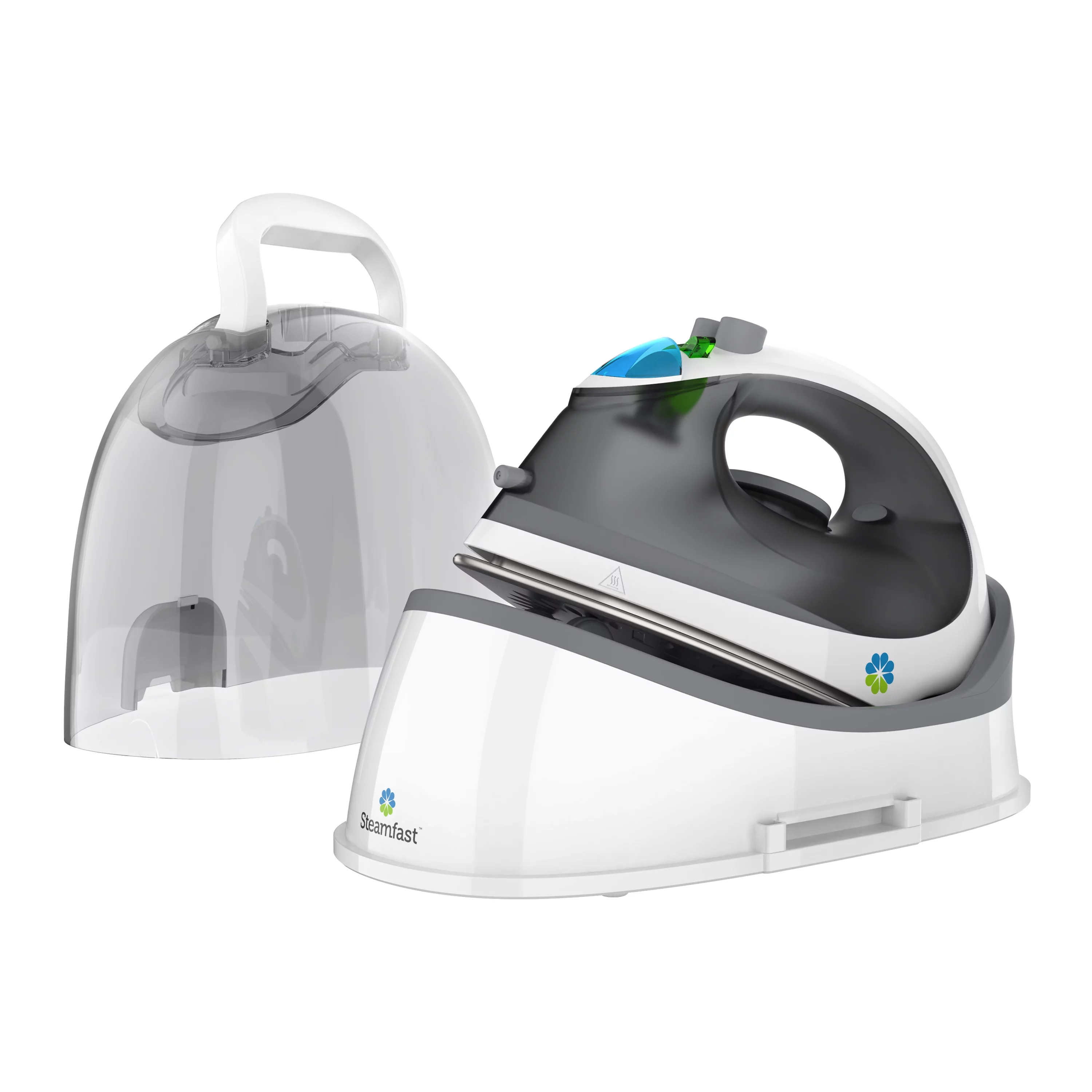 Steamfast SF-760 Portable Cordless Steam Iron with Carrying Case, White
