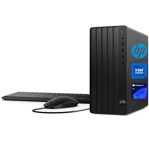 HP Pro Business Desktop, Windows 11 Pro, Intel Core 4-core Processor, HDMI, VGA, Ethernet, DVD Slot, 8 USB Type-A, WiFi 5 & Bluetooth (32GB RAM, 512GB SSD)
