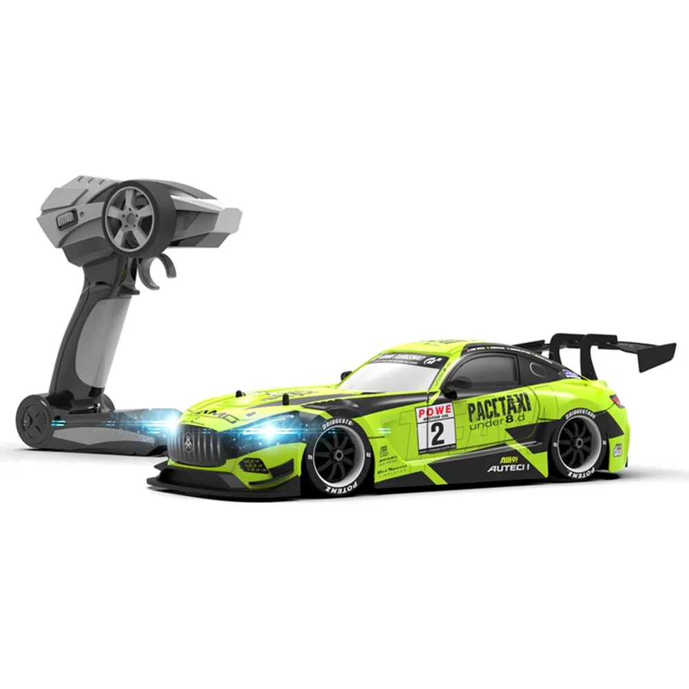 Eccomum RC Drift Car, 1/16 Remote Control Car 4WD Drift RC Cars Vehicle 20km/h High Speed Racing RC Racing Car with LED Light 4 Replaceable Tires for Kids and Adults