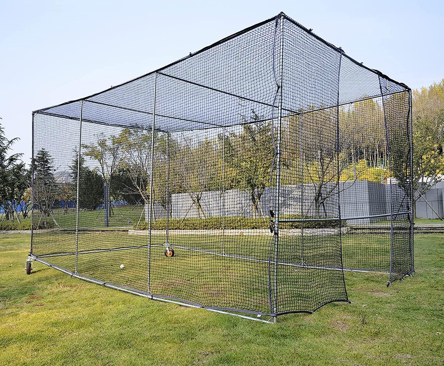 Batting Cage with Wheels,Baseball Batting Cage,Batting Cage with Wheels for Backyard,Mobile Baseball Batting Cage,Wheeled Batting Cage 16X10X8FT(5X3X2.5m)