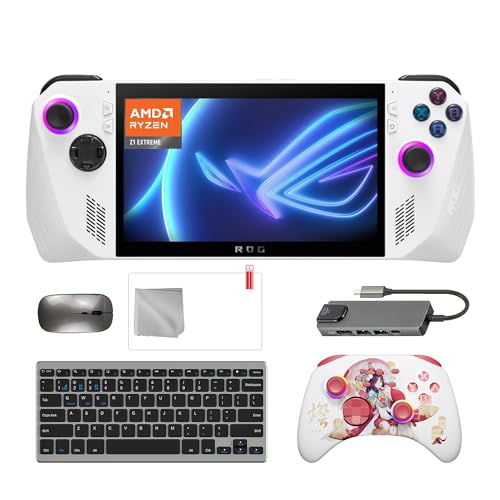ASUS ROG Ally 512GB Gaming Handheld 7-inch Touchscreen 120Hz FHD 1080p AMD Ryzen Z1 Extreme Processor, Touro Wireless Pro Controller, Hub, Keyboard & Mouse Combo, 7 in 1 Bundle
