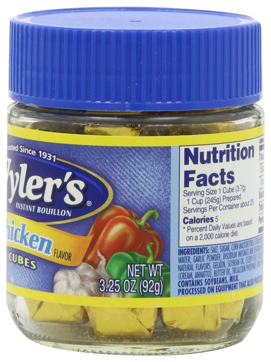 Wyler's Chicken Instant Bouillon Cubes Jar, 3.25 OZ (Pack of 6)