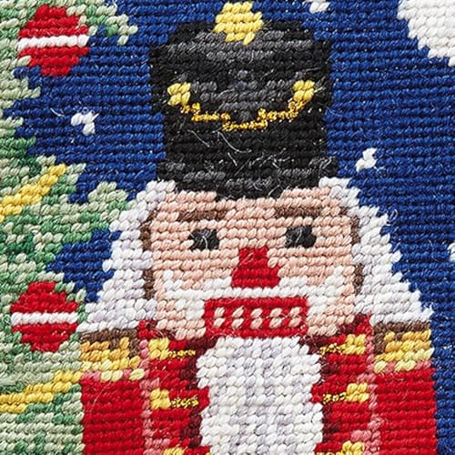 Lillian Vernon Santa Personalized Heirloom Christmas Needlepoint Stocking Stocking, 100% Wool, 9.5