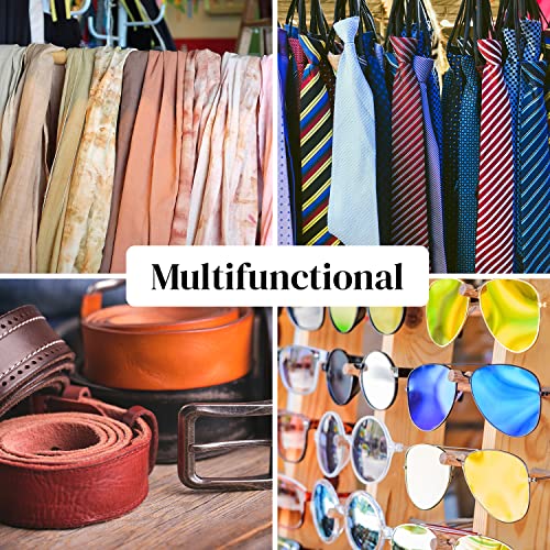 Scarf Hanger ~ Multiple Purpose Holder for Closet ~ Clutter Removing and Space-Saving Hanger for Scarves, Shawl, Belts & Accessories ~ Scarf Hanger 28 Rings (Black)