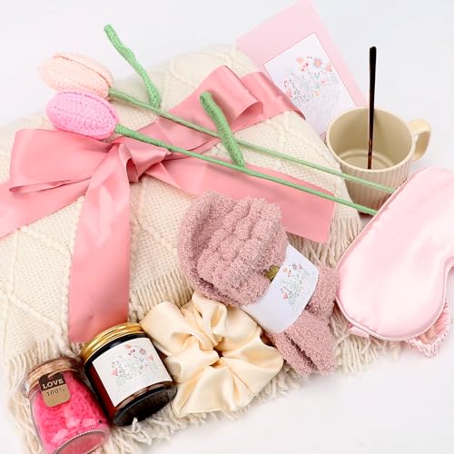 Birthday Gifts for Women,Happy Birthday Gifts Basket for Women,Self Care Gifts Get Well Soon Gifts Package and Mug,Mothers Day Present,Birthday Gifts for Her,Mom,Sister,Best Friend,Girlfriend,Wife