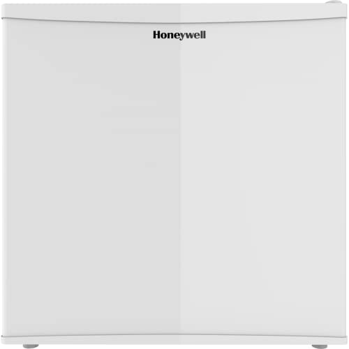 Honeywell Mini Compact Freezer Countertop, 1.1 Cubic Feet, Single Door Upright Freezer with Reversible Door, Removable Shelves, for Home, Dorms, Apartment, Office- Black