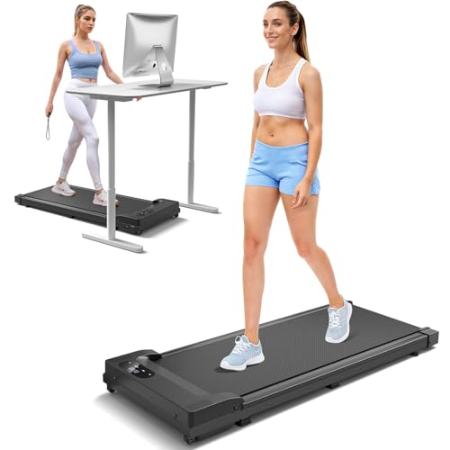 Walking Pad Treadmill Under Desk Treadmill for Home Office, DAEYEGIM 2 in 1 Portable Walking Treadmill with Remote Control, Walking Jogging Machine in LED Display