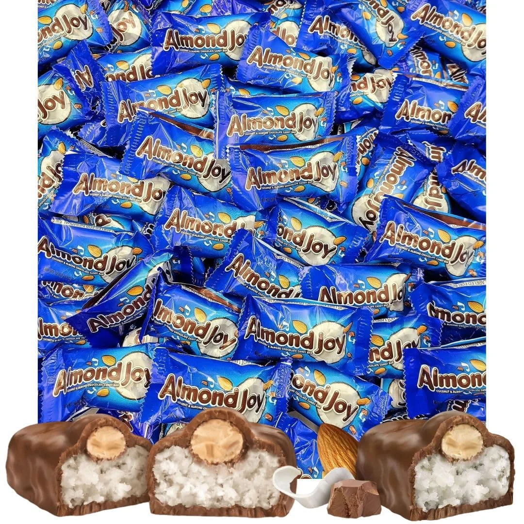 Almond Joy Miniature Bars - Coconut And Almond Milk Chocolate Candy – 100 Individually Wrapped Pieces – 3-Pound Bulk Pack
