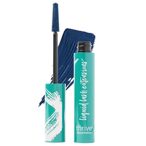 Thrive Causemetics Liquid Lash Extensions Mascara, Tubing Thrive Mascara Lengthening, Volumizing & Curling, Smudge Proof, Washable, No Clumping or Flaking, Vegan & Cruelty Free, Brynn (Rich Black)