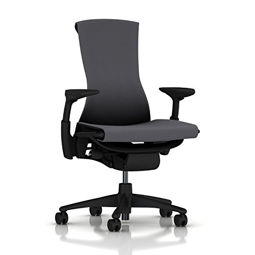 Herman Miller Embody Ergonomic Office Chair | Fully Adjustable Arms and Carpet Casters | Black Balance