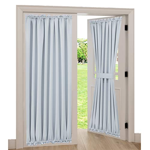 Patio Sliding Door Curtains for Windows French Door Panel Privacy Protect Blakcout Drapes for Bedroom Living Room Office, 1 Piece, 54W x 72L inch, Deep Red