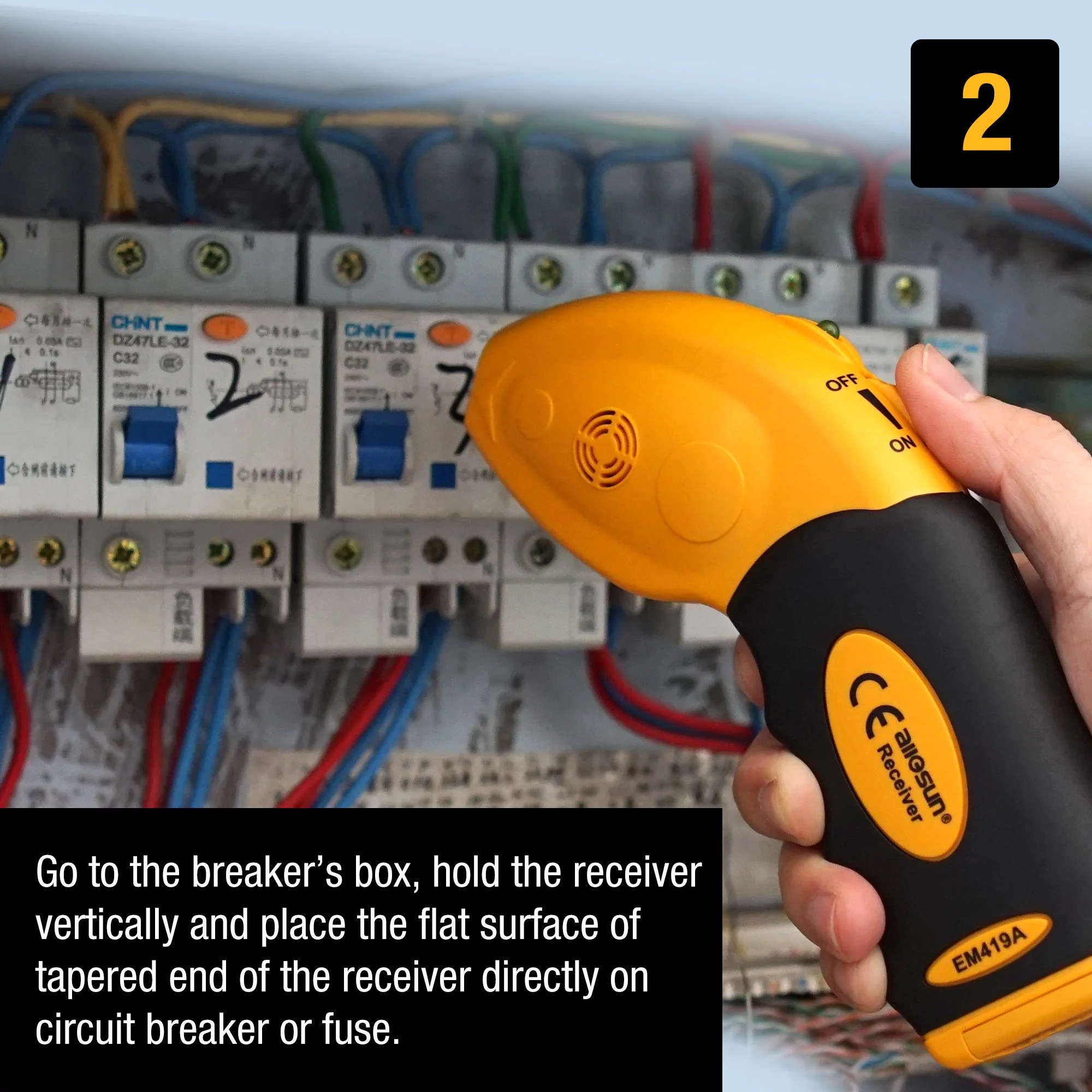 Allosun Circuit Breaker Finder,Circuit Tracer Non Contact Voltage Tester 120V EM419A