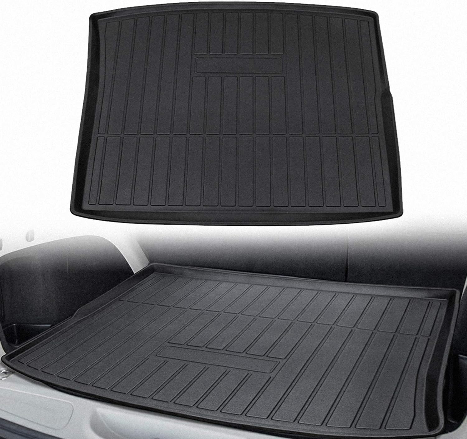 CUMART Rear Cargo Mat Liner Trunk Tray Floor Waterproof Protector Protection Compatible with Jeep Cherokee 2014 2015 2016 2017 2018 2019 2020