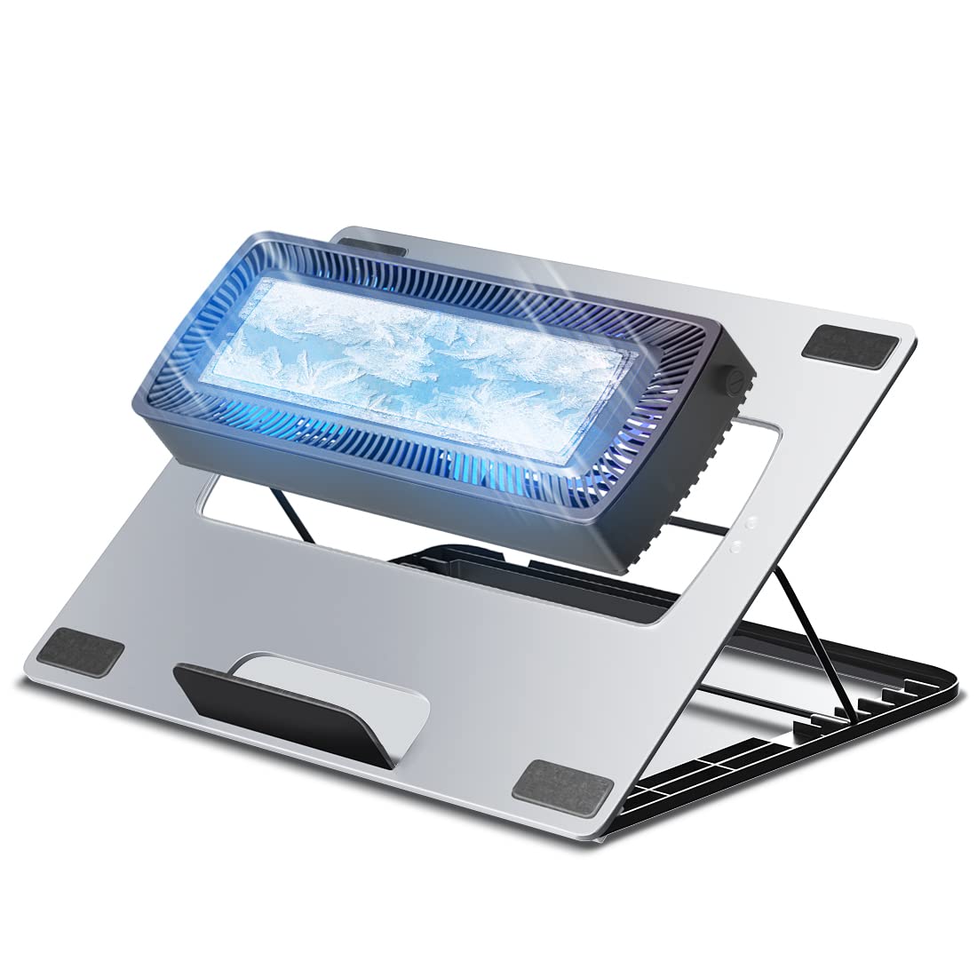 IMMOENUC 2-in-1 Laptop Cooling Pad with Removable Dual Semi-Conductor Cooling Chips,Laptop Stand Cooler for All Types of 13 to 17 Inches Laptops(Semiconductor Rhombus) Pack of 2