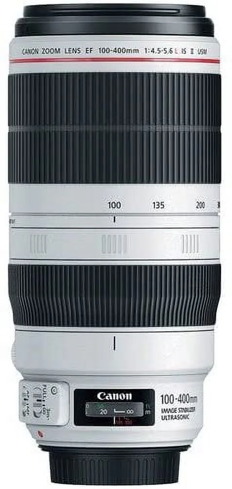 Canon EF 100-400mm f/4.5-5.6L is II USM Lens Bundle with Manufacturer Accessories & Premium Kit for EOS 7D Mark II, 7D, 80D, 70D, 60D, 50D, 40D, 30D, 20D, Rebel T6s, T6i, T5i, T4i, SL1, T3, T6, T5