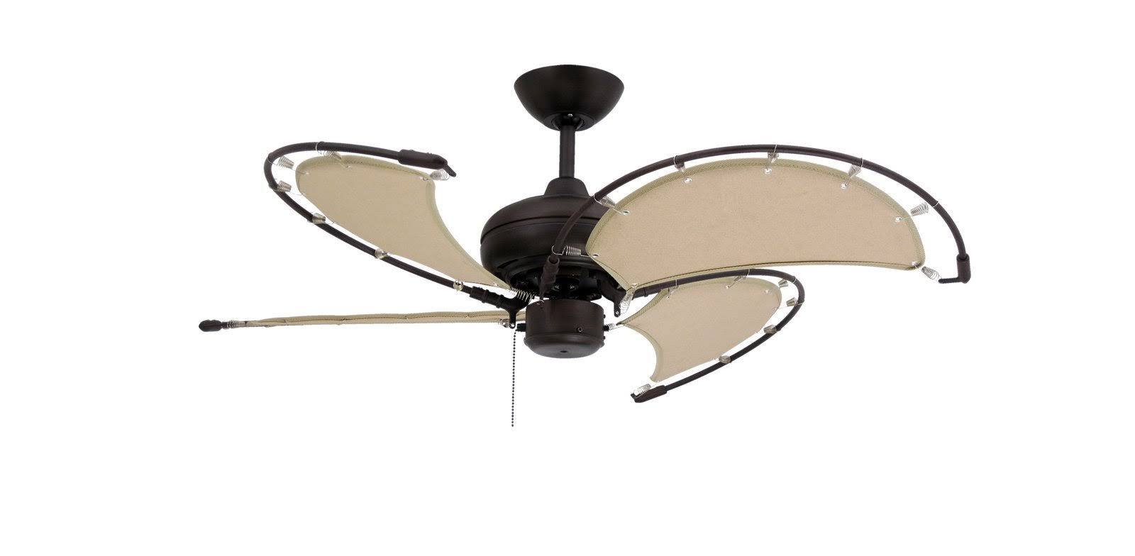 TroposAir Voyage Nautical Ceiling Fan - Oil Rubbed Bronze - Khaki Blades