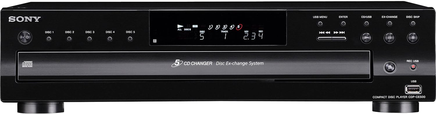 Sony CDP-CE500 5-Disc CD Changer (Black)