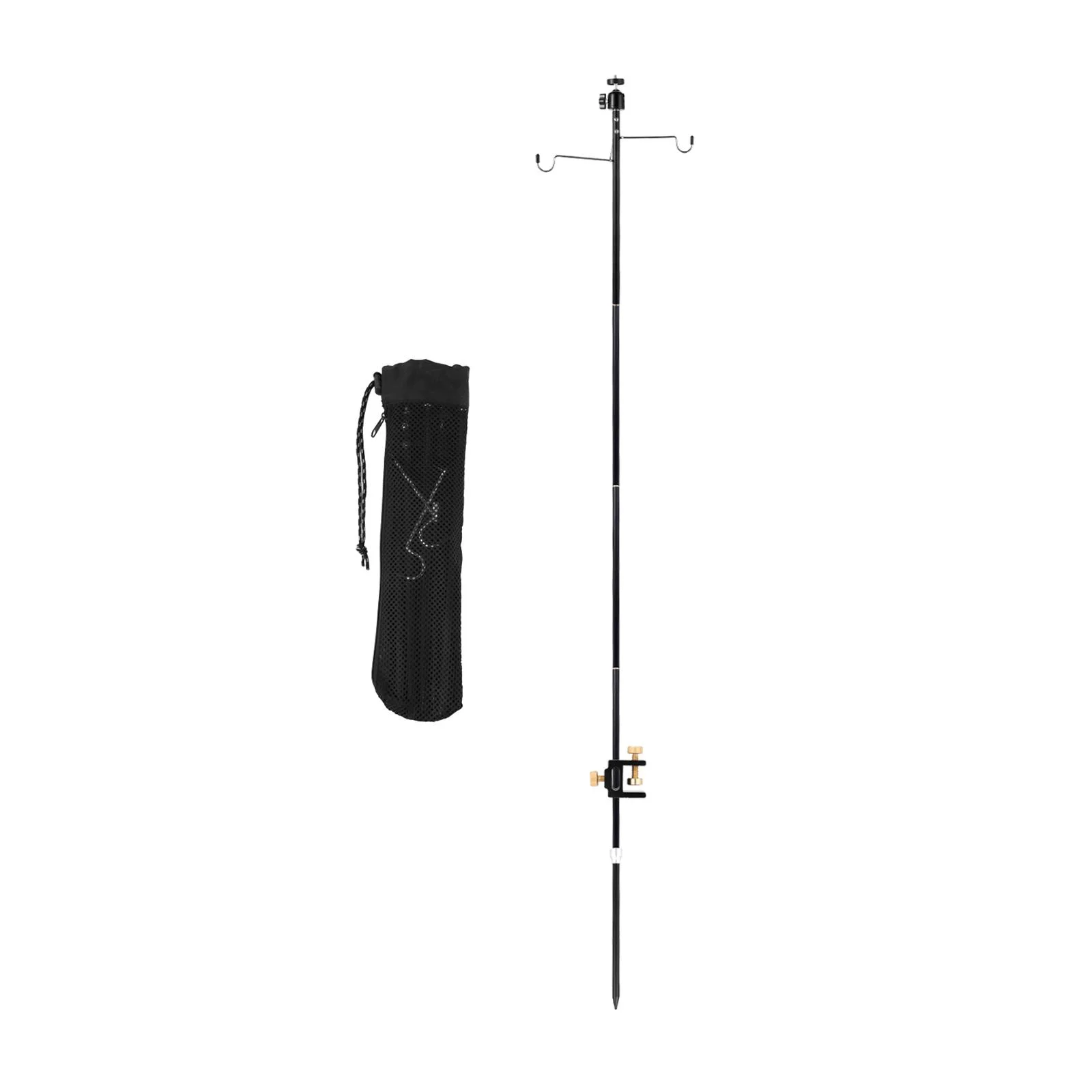 Camping Lantern Stand Foldable Detachable Lamp Stand Hook Light Hanging Pole