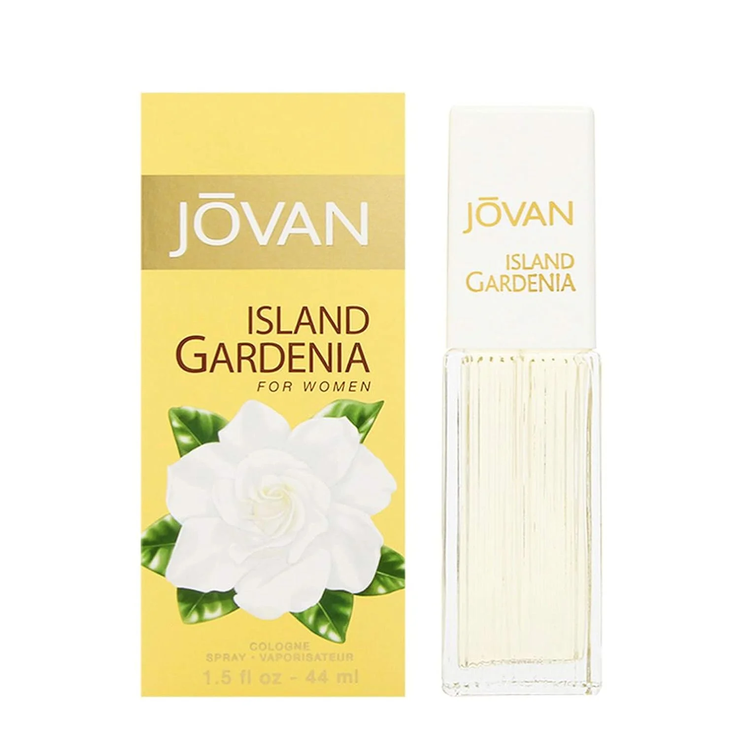 Jovan Island Gardenia Eau de Cologne Spray, Refreshing Women's Perfume, Natural Scent, Vegan Formula, 1.5oz