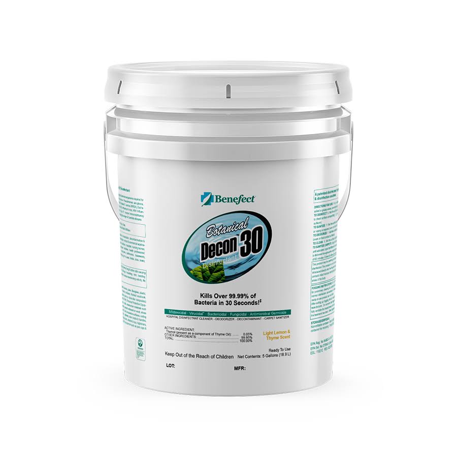 Benefect Decon 30: Botanical Disinfectant - 5 Gallon Single