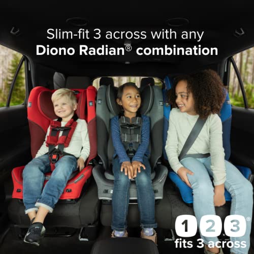 Diono Radian 3QXT SafePlus 4-in-1 Rear and Forward Facing Convertible Car Seat, Safe Plus Engineering, 4 Stage Infant Protection, 10 Years 1 Car Seat, Slim Fit 3 Across, Yellow Mineral
