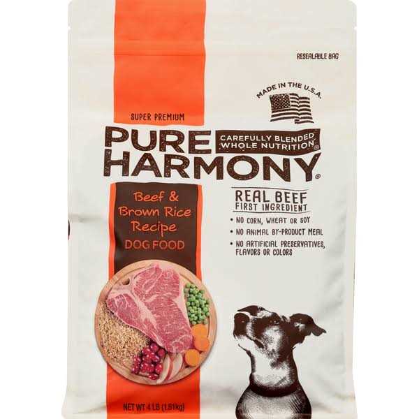 Pure Harmony Super Premium Beef & Brown Rice Recipe Dog Food - Pet Supplies online store