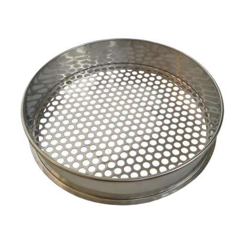 Fonowx Garden Riddle Sieve Filter Bonsai Gardening Tool Portable Stainless Steel Food Bean Sifter Blueberry Sieve for Garden