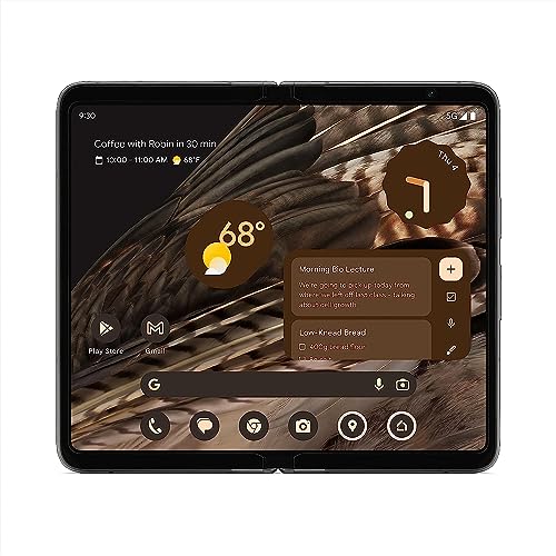 Google Pixel Fold - Verizon Android 5G Smartphone with Telephoto Lens and Ultrawide Lens - Foldable Display - 24-Hour Battery - Obsidian - 256 GB (Renewed)