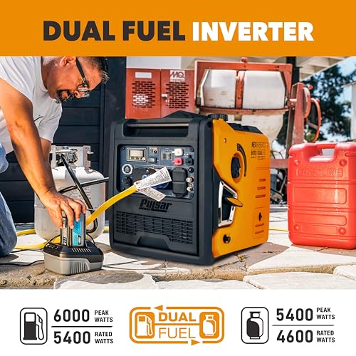 Pulsar 9500 Watt Tri Fuel Portable Inverter Generator, Remote Electric Start, CO Sensor, Parallel Capable, Super Quiet, Use for RV, Camping, Outdoor & Home, Gasoline, Propane, Natural Gas, NED95TiSRCO