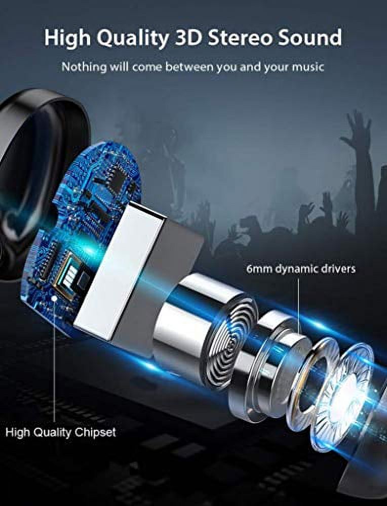TWS Headphones Wireless Earbuds Earphones True Wireless Stereo Headset Hands-Free Mic Charging Case Compatible with iPhone 12, Mini, Pro, Max