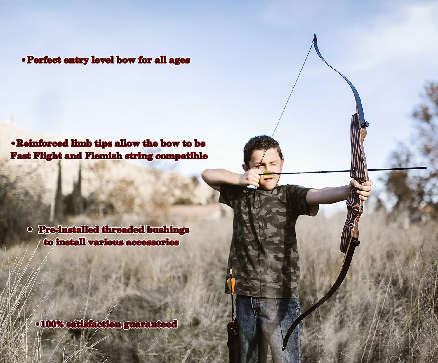 Southwest Archery 48” Tiny Tiger Takedown Recurve Bow – Compact Fast Accurate 48