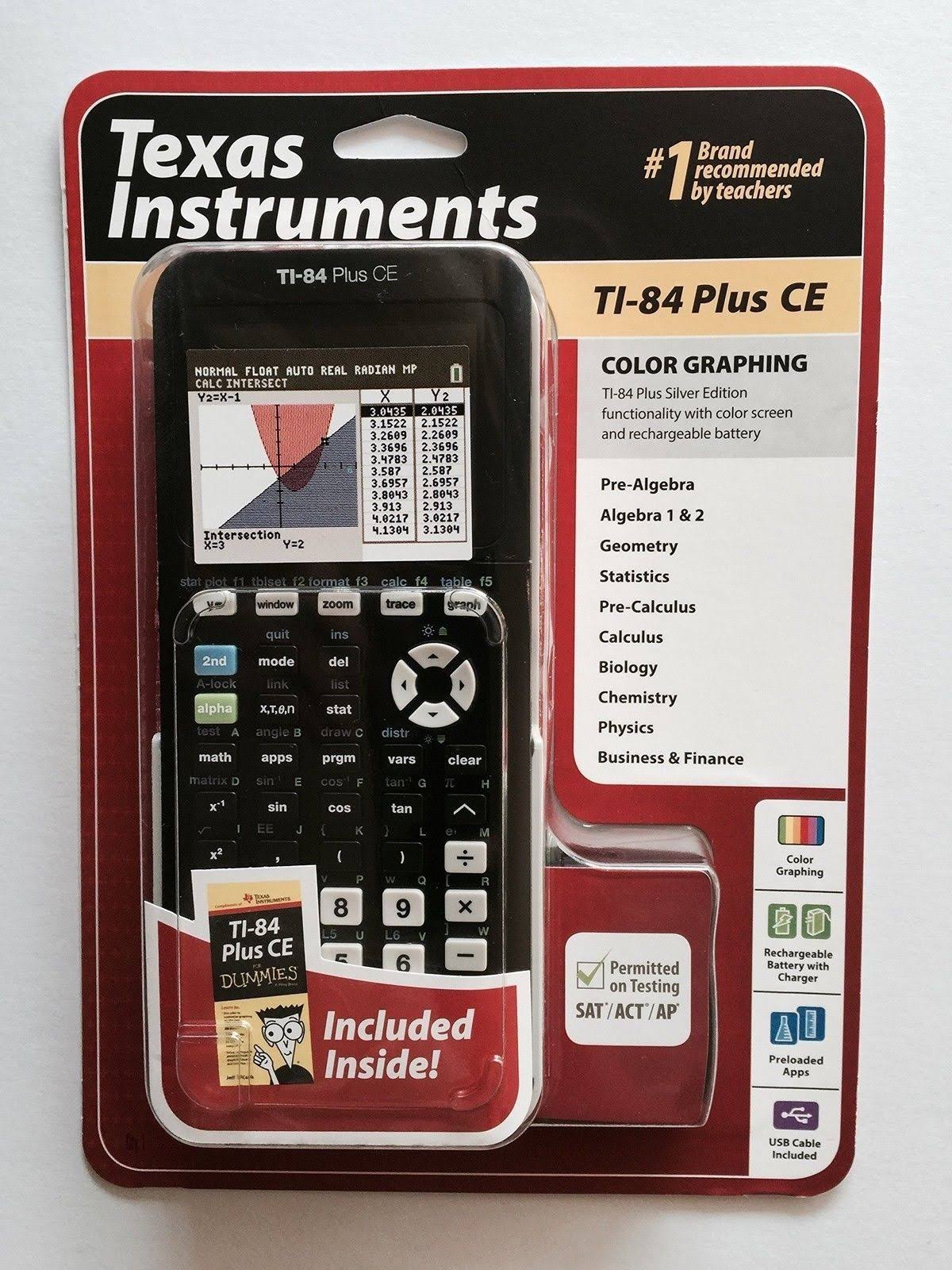 Texas Instruments TI-84 Plus CE Graphing Calculator - Black