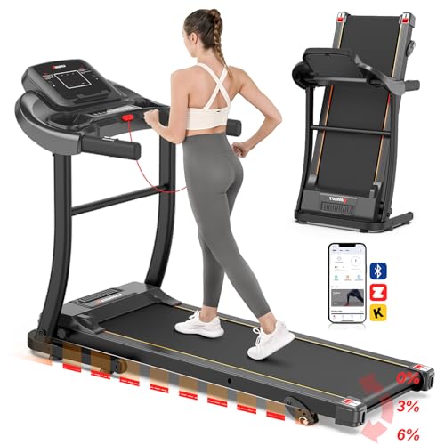 Treadmill for Home Small, Treadmill with Incline,3.0HP Portable Treadmill for Home/Office, Easy Assembly Fitness Running Jogging Machine with Speakers for Home Use, 12 Preset Programs