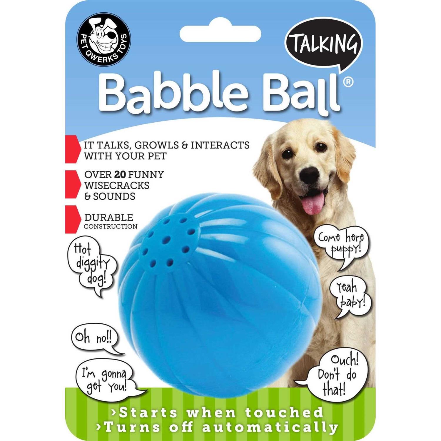 Pet Qwerks Talking Babble Ball Small - Pet Supplies online store